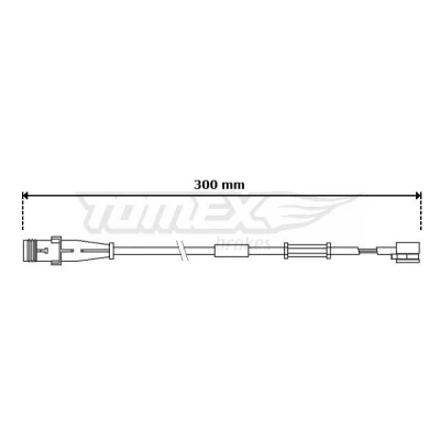 Kuva TOMEX brakes TX 30 70 Jarrupalojen Kulumisen Ilmaisin Etuakseli OPEL: Vectra C Sedan, Caravan