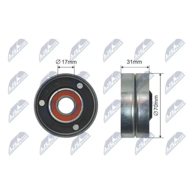 Kuva Ohjain /kiristysrulla kiilahihna AUDI A8 D3, VW PHAETON, TOUAREG OE 077 903 133 F, G, 077903133F