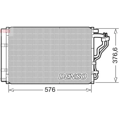 Kuva DENSO DCN43008 Ilmastoinnin Lauhdutin Vedenerottimella R 134a
