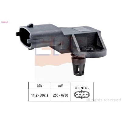 Kuva FACET 10.3341 Paineilma Anturi, Korkeus Made in Italy OE Equivalent VOLVO: V70 3, S60 II