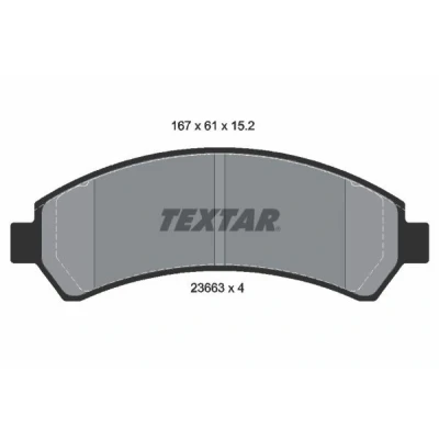 Kuva Textar 2366301 Jarrupala, levyjarru