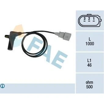 Kuva Kierroslukuanturi AUDI, SKODA, VW OE 038 907 319 E, PC 707