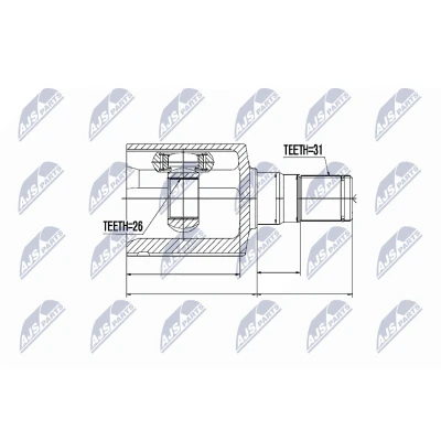 Kuva PASCAL G7G014PC Vetonivel Vaihteiston puoli FORD: MONDEO 4, S Max Mk1