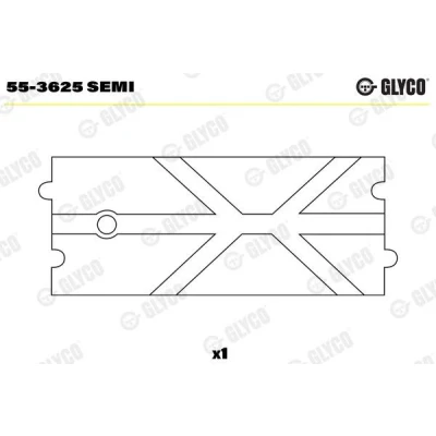 Kuva GLYCO 55 3625 SEMI Laakerin holkki, kiertokanki MERCEDES BENZ: 190