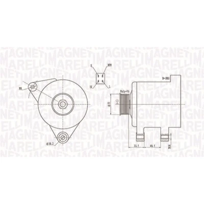 Kuva MAGNETI MARELLI 063731605010 Laturi 12V 80A TOYOTA: Avensis II Station Wagon, Corolla Verso, Sedan