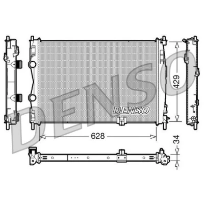 Kuva DENSO DRM46017 Jäähdytin Alumiini 628 429 34 NISSAN: Qashqai / Qashqai+2 I