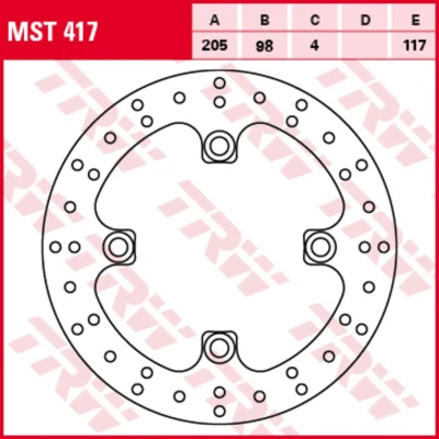 Kuva TRW MST417 Jarrulevyt 205 4