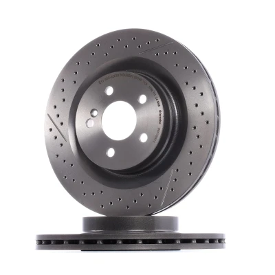 Kuva BREMBO COATED DISC LINE 09.A326.11 Jarrulevyt 330 26 5 tuuletettu sisältä, uritettu/rei&#039;itetty pinnoitettu hiiliteräs Ruuveilla