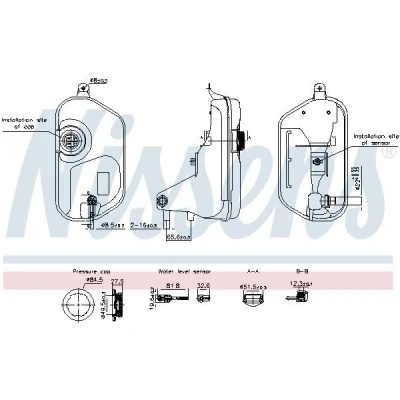 Kuva Neste/paisuntasäiliö, jäähdytysneste JAGUAR XF I, SPORTBRAKE, XJ OE 4R838A080AB, 4R838A080AC, 4R838A080AD