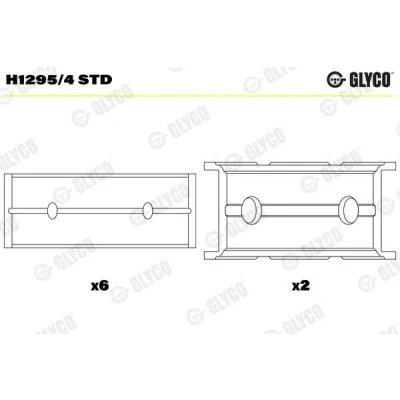 Kuva GLYCO H1295/4 STD Kampiakselin Laakeri