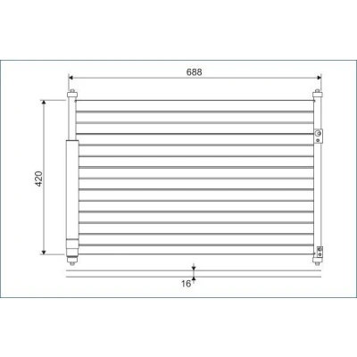 Kuva VALEO 814228 Ilmastoinnin Lauhdutin ilman vedenerotinta Alumiini 420 R 134a SUZUKI: Grand Vitara 2 SUV