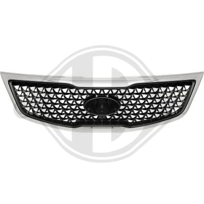 Kuva DIEDERICHS 6522940 Etusäleikkö kromi/musta KIA: Sportage III
