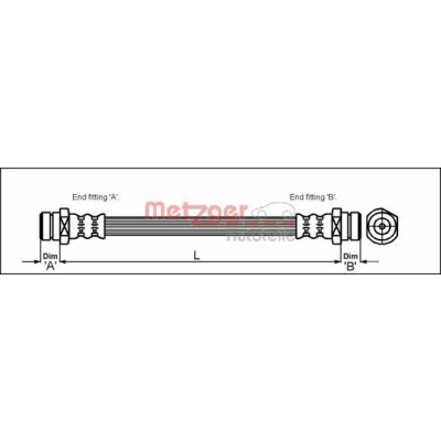 Kuva METZGER 4113305 Jarruletku 276 F10 x 1