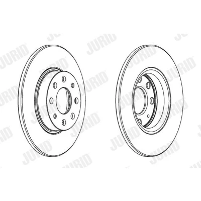 Kuva JURID 563020JC Jarrulevyt 257 12 4 100 täysi pinnoitettu Ruuveilla OPEL: Corsa D Hatchback