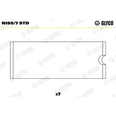 Kuva GLYCO N195/7 STD Nokka Akselin Laakeri