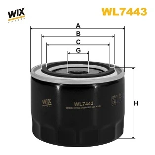 Kuva WIX FILTERS WL7443 Öljynsuodatin M22x1.5 Ruuvattava suodatin FIAT: Ducato III Flatbed Kuorma auto / Alusta, Van, II Van