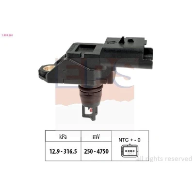 Kuva EPS 1.993.261 Paineilma Anturi, Korkeus Made in Italy OE Equivalent VOLVO: V70 3, S60 II, V50, MAZDA: 3 Hatchback