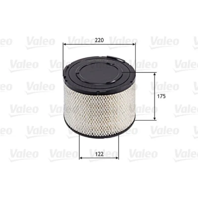 Kuva VALEO 585744 Ilmansuodatin 175 221 Suodatinpanos TOYOTA: HILUX 3 Pick up, 6 FORD: Ranger Mk2, MAZDA: BT 50 up
