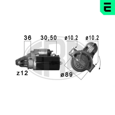 Kuva ERA 220682A Starttimoottori 12 2,5 FORD: Transit Mk6 Van, Bussi, V363 Van