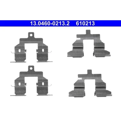 Kuva ATE 13.0460 0213.2 Tarvikesarja, Jarrupala NISSAN: Qashqai / Qashqai+2 I, Tiida Hatchback, X Trail