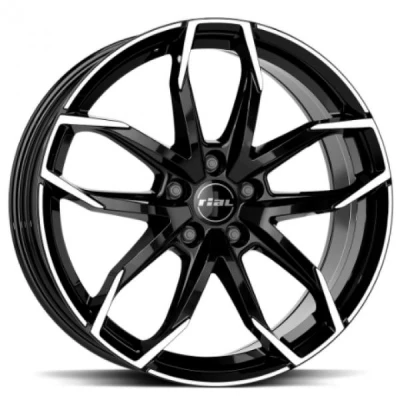 Kuva Rial Lucca Diam Black Pol 8x20 5/112 ET45 B70.1