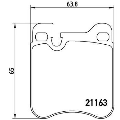 Kuva BREMBO P 65 010 Jarrupalat Kulumisenilmaisemelle Ilman tarvikkeita PORSCHE: 911 Coupe