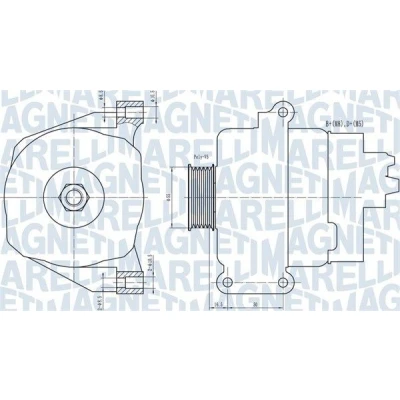 Kuva MAGNETI MARELLI 063731766010 Laturi 14V 75A FIAT: Punto II Hatchback, Grande Fiorino III Van / Farmari, CITROËN: C4 I Hatchback