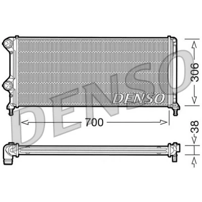 Kuva DENSO DRM09060 Jäähdytin Alumiini 700 306 38