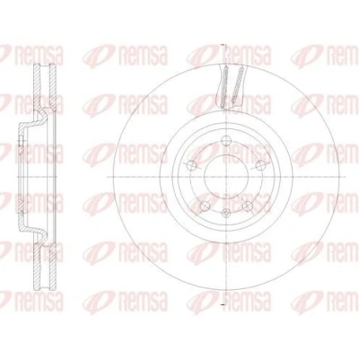 Kuva REMSA Jarrulevy AUDI: Q7 Etuakseli 349mm 34mm 5 Tuuletettu 62133.10 4M0615301AB,4M0615301P,4M0615301AN Jarrulevyt