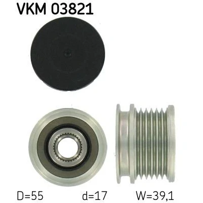Kuva SKF VKM 03821 Laturin Vapaakytkin 39,1 MERCEDES BENZ: E sarja Sedan, C T modell