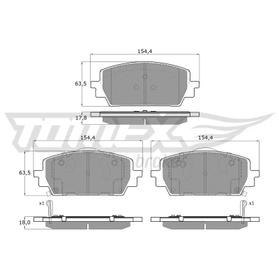 Kuva Jarrupalasarja, levyjarru TOMEX Brakes TX 60 18