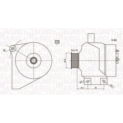 Kuva MAGNETI MARELLI 063731861010 Laturi 12V 160A VOLVO: V70 2, S60 I, XC70 I Cross Country