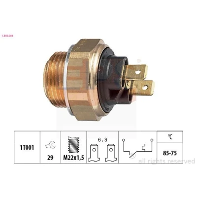 Kuva EPS 1.850.008 Lämpökytkin Jäähdyttimen Puhallin M22x1,5 Made in Italy OE Equivalent