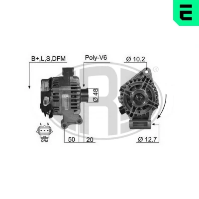 Kuva ERA 210400A Laturi 14V 90A FORD: Focus Mk1 Hatchback, Farmari, Sedan