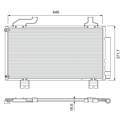 Kuva Kondensaattori, ilmastointilaite HONDA ACCORD VIII, Kombi VIII OE 80100TL1G01, 80100 TL1 G01, 80100TL2A01