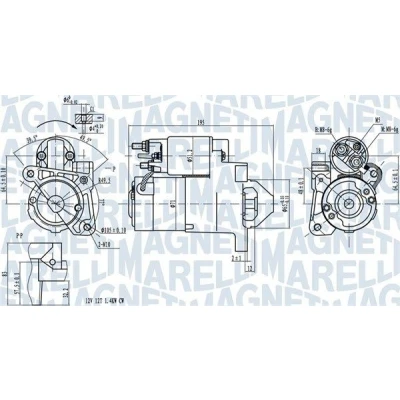 Kuva MAGNETI MARELLI 063721273010 Starttimoottori 12 1,4 NISSAN: Almera 2 Limousine, MICRA 3, II Hatchback, RENAULT: SCENIC 2, MEGANE