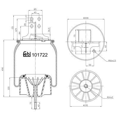 Kuva FEBI BILSTEIN 101722 Metallipalje, ilmajousitus