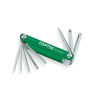 Kuva TOPTUL AIFH0801 Kulmaruuviväänninsarja T9, T10, T15, T20, T25, T27, T30, T40