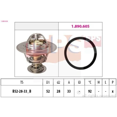 Kuva EPS 1.880.928 Termostaatti 92 52 Made in Italy OE Equivalent FORD: Mondeo 5 Kombi, Transit Custom V362 Van, FOCUS 3 Turnier