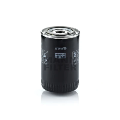 Kuva MANN FILTER W 940/69 Öljynsuodatin M 22 X 1.5 yhdellä peruutuksenestoventtiilillä Ruuvattava suodatin IVECO: DAILY 6 , 4 Kasten/Kombi,