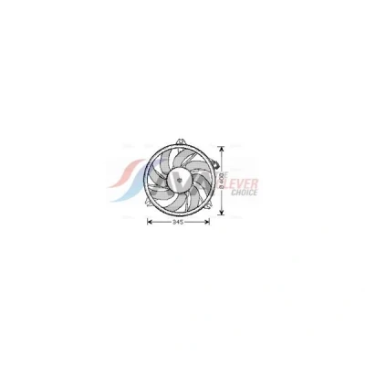 Kuva PRASCO PE7520 Jäähdyttimen Tuuletin 400 250 PEUGEOT: 206 Hatchback