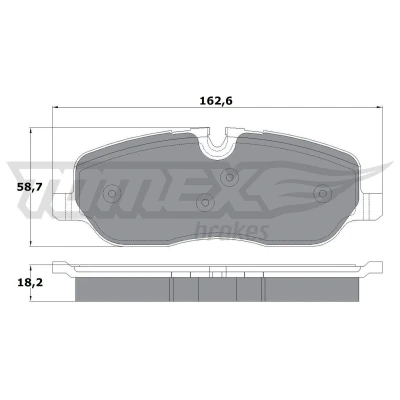 Kuva TOMEX brakes TX 17 71 Jarrupalat Etuakseli Kulumisenilmaisemelle LAND ROVER: Range Rover Sport, Discovery 3, 3