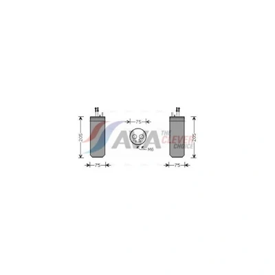 Kuva PRASCO AID210 Ilmastoinnin Kuivain R 134a Alumiini AUDI: A4 B7 Avant, A6 C6 Sedan, B6 Avant