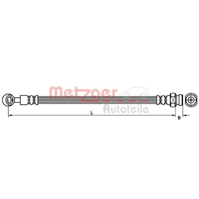 Kuva METZGER 4111030 Jarruletku 267 Banjo w/ bolt, M10x1