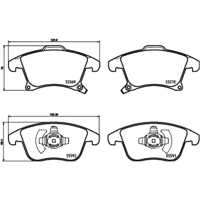 Kuva Jarrupalasarja, levyjarru, Etuakseli FORD GALAXY III, MK VAN MONDEO Halvkombi V, Sedan Turnier S MAX OE 1 860 105,