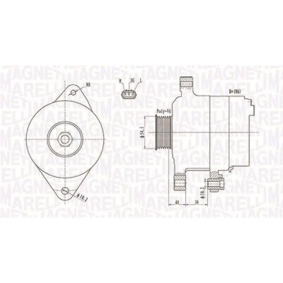 Kuva MAGNETI MARELLI 063731800010 Laturi 12V 90A TOYOTA: Yaris I Hatchback