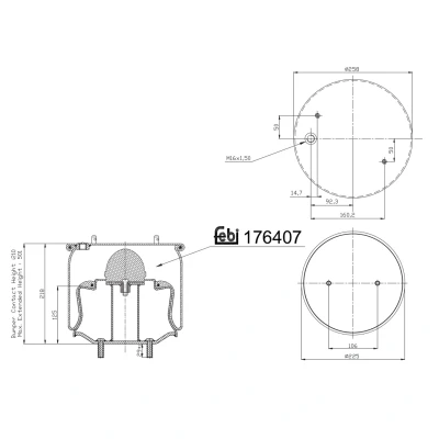 Kuva FEBI BILSTEIN 176407 Metallipalje, ilmajousitus