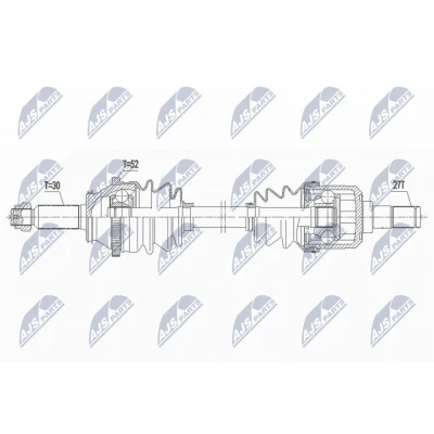 Kuva NTY NPW HY 601 Vetoakseli Taka akseli, vasen, oikea 830 HYUNDAI: SANTA FE 2