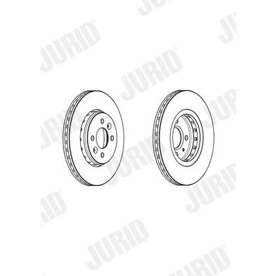 Kuva JURID 562959JC Jarrulevyt 280 24 4 Tuuletettu pinnoitettu Ruuveilla RENAULT: MEGANE 2 Kombi, Stufenheck, 2, DACIA: Lodgy