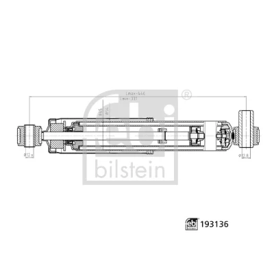 Kuva FEBI BILSTEIN 193136 Iskunvaimentimet RENAULT: Kangoo I